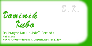 dominik kubo business card